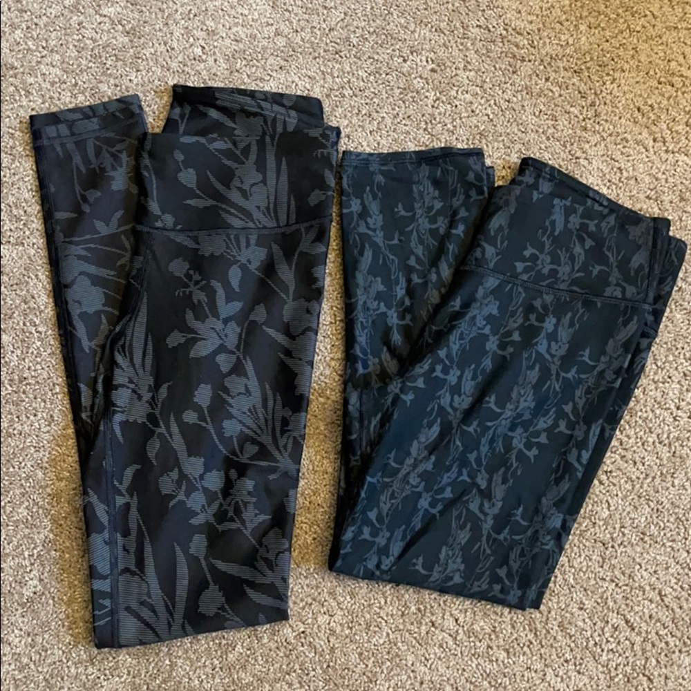 2 pair XXS Fabletics Flower Leggings